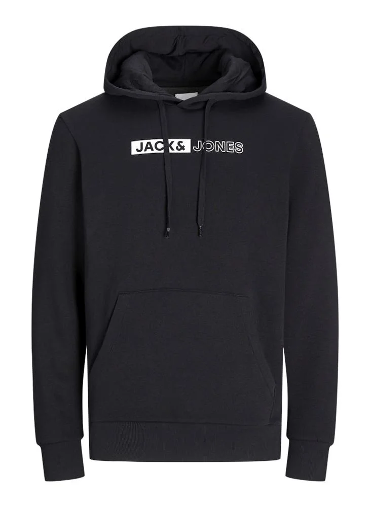JACK & JONES  Casual Plus size Logo Zip Hoodie for Men | Best Price UAE
